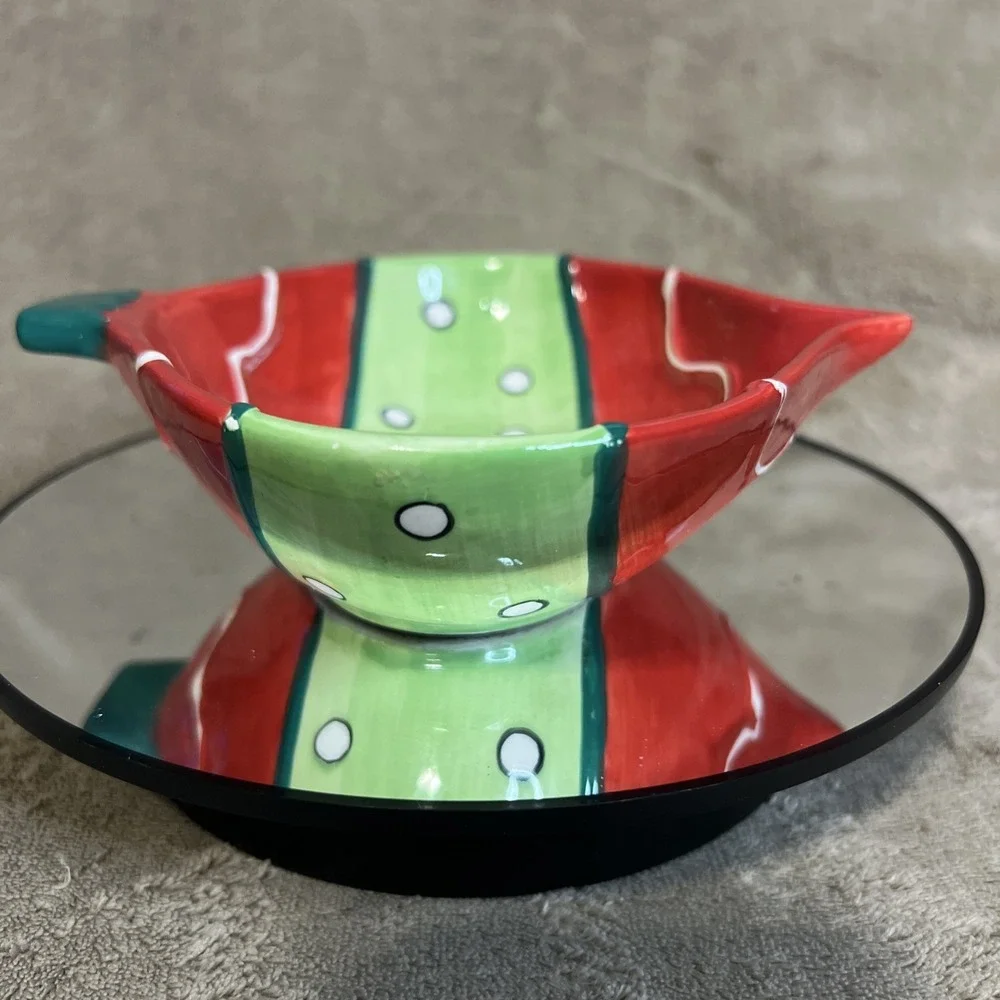 Den Craft‎ Inc Christmas Ornament Candy Dish Ceramic
